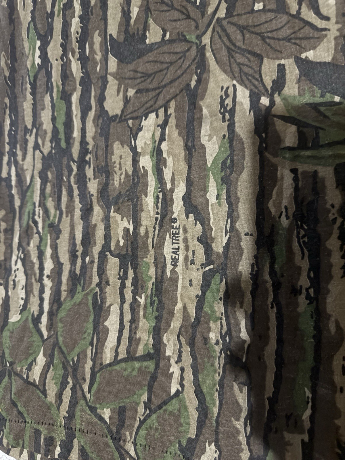 Vintage Spartan Realtree Camo Pocket T Shirt Size 3XL XXXL Green Brown Leaves