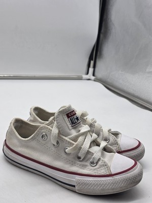 Converse Chuck Taylor All Star Shoes Kids Size 11 White Low Top Sneakers