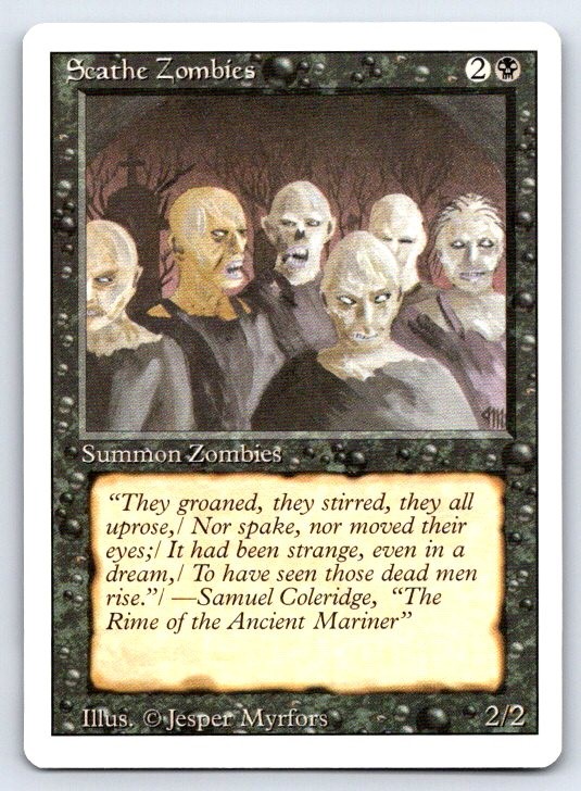 Scathe Zombies Common Revised Edition Magic: The Gathering Lightly Played