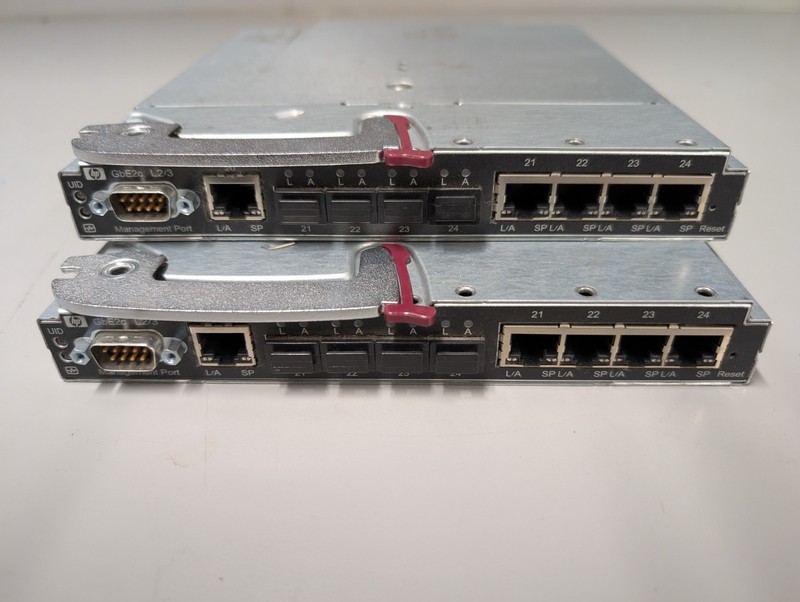 HP GbE2c Layer 2/3 Gigabit Blade Switch 438030-B21 438475-001 - Qty 2