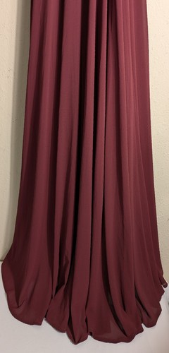 LULUS My Whole Heart S Plum Long Victorian Sleeve Long Flowing Sheer Wrap Dress - Picture 15 of 24