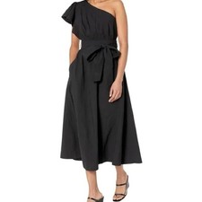 Madewell Black One Shoulder Ruffled Dress sz 4