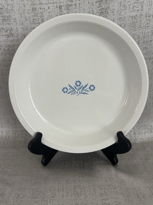 1970's Pyrex Corning Ware Blue Cornflower P-309 9" Pie Plate Hologram Back-Stamp
