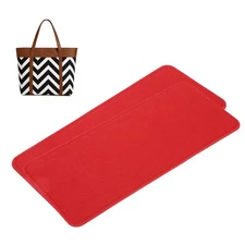 2pcs Felt Bag Base Shaper Handbag 12.01x5.12" 3mm Thick, Red