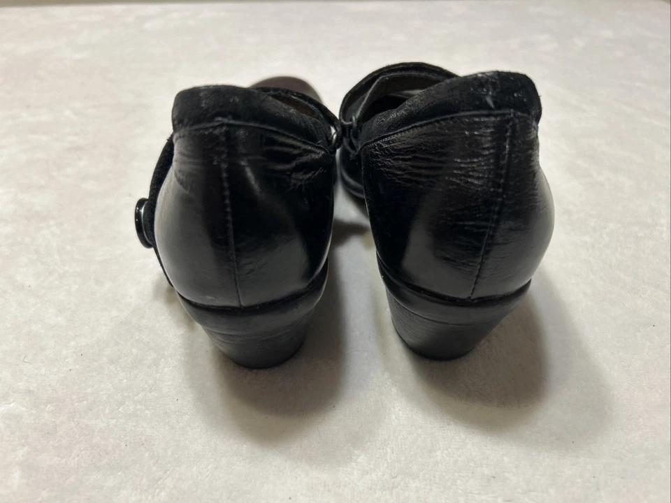 NAOT Zapatos Para Mujer Talla 38 EE. UU. 7 Negro Cuero Tacones Mary Jane Cuero Punta Cerrada Foto 4 de 4