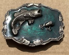 Bass Belt Buckle Fishing 2007 Enamel On Metal