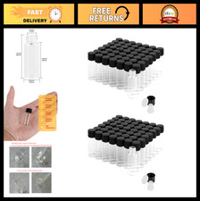 Clear Glass Vials 4ml with Screw Caps Stoppers, Leak-Proof Liquid Sample 100PC