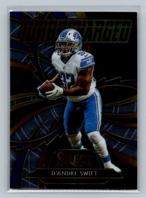2020 Panini Select #T19 D'Andre Swift Turbocharged Detroit Lions