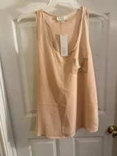 olive and oak top peach size large sequin pocket 