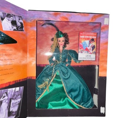 Scarlett O'Hara Barbie Green Curtin Dress 1994 Gone With The Wind Original Box