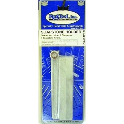 Soapstone Holder, 5 in L, Flat, 4 Soapstone Refills King Tool KFH04C