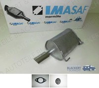 Imasaf ESD Auspuff Endtopf + Anbauteile für Subaru Legacy IV Station Wagon Links