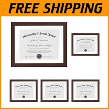 Mahogany Diploma Frame 11x14 - Modern Certificate Display