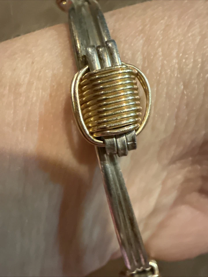 Pulsera Safari Joyería Pelo Elefante Africano Oro 14K Nudos 3 Hilos Plata 925 Foto 2 de 4