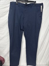 New Michael Kors Mens Pants Slim Fit Midnight Blue Stretch US 38 X 32