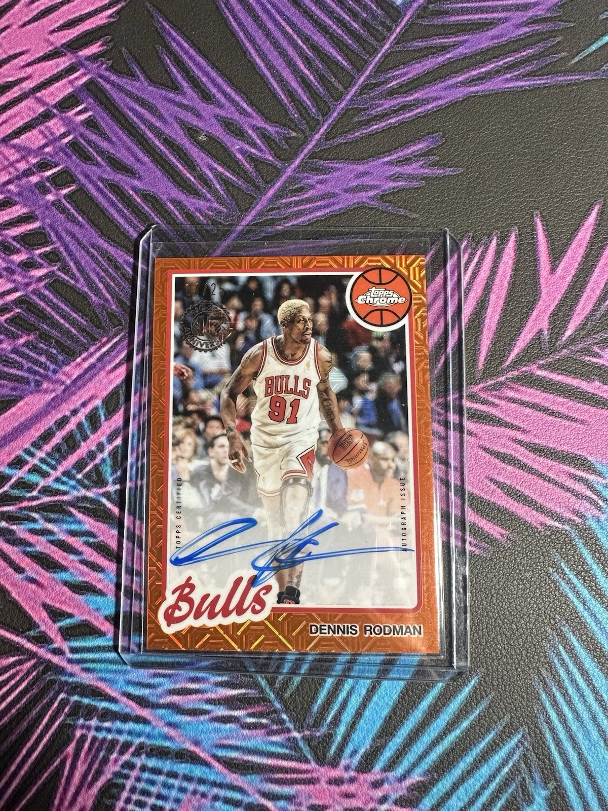 2025 Topps Dennis Rodman /25 Mojo Orange Auto