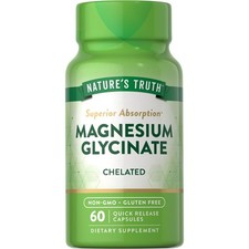 Lot of 5 Magnesium Glycinate 200mg 60 capsules each EXP 08/27