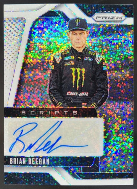 2025 Panini Prizm NASCAR Brian Deegan White Sparkle Auto 1/1 #98 NE