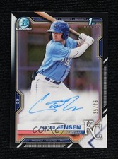 2021 Bowman Draft Chrome Pick Black Refractor 35/75 Carter Jensen Auto 0ok8