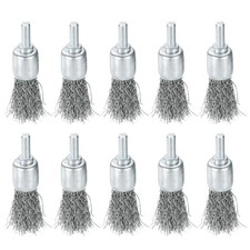 10pcs Wire Brush for Drill 3/4" Dia Abrasive Wire Wheel 1/4" Round Shank
