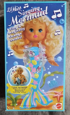 #ad 1990 Mattel Little Lil Miss Singing Mermaid Doll Sound Tested amp; Works $450.00