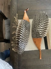 Pair New Turkey Fan Wing Mount Taxidermy Tom Jake Whitetail Deer Log Cabin Decor