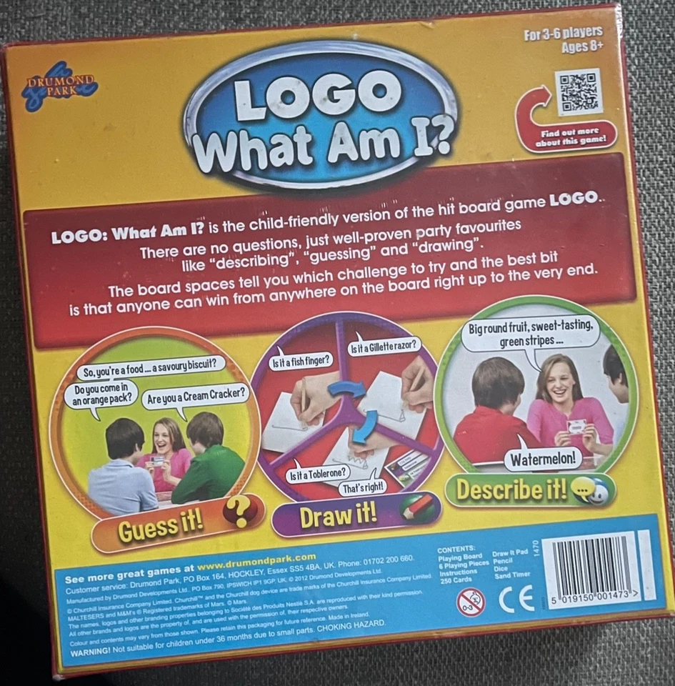Logo What Am I Board Game Drummond Park New in Cellophane Family Fun Game nights - Image 2 of 2