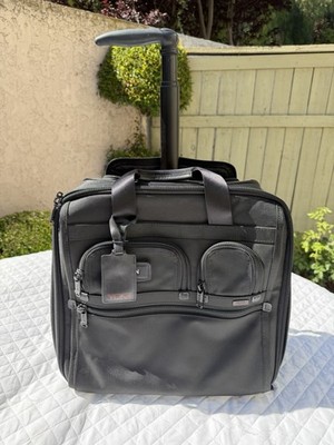 TUMI Alpha Deluxe FXT Nylon Wheeled Briefcase Carry-On Luggage Suitcase 26123dh