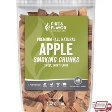 Natural Hardwood Smoker Chunks BBQ Wood Chips Charcoal Grills & Smokers New