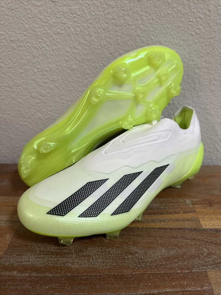 G1G1 ♡ adidas X CRAZYFAST.1 Laceless Firm Ground Soccer Cleats White