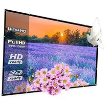 Portable Outdoor Projector Screen, 16:9 Folding HD Big Size Canvas 200 Inch