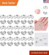 30pcs Hypoallergenic Sterling Silver Earring Backs - Secure Elegant Support
