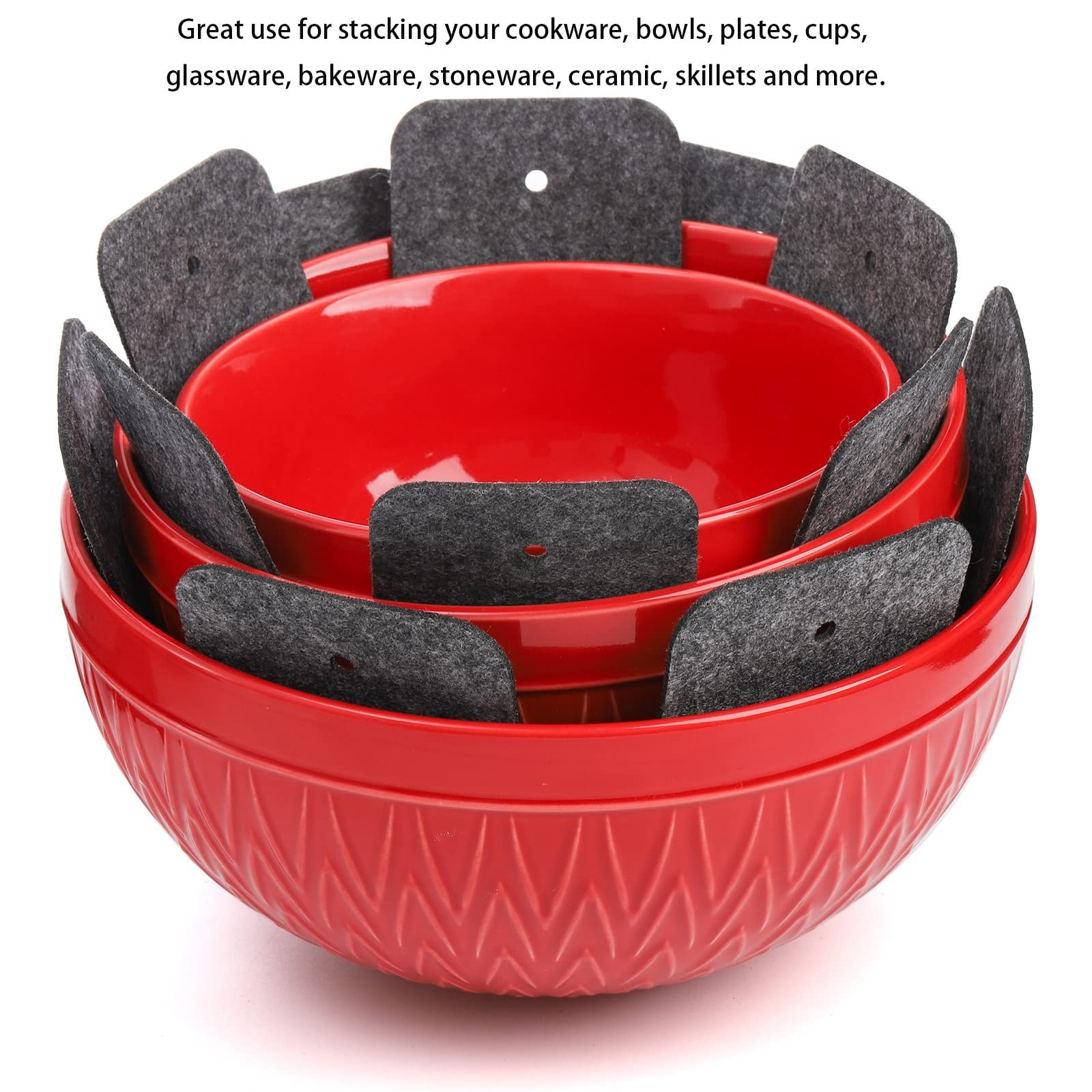 Cedilis Set of 40 Pan and Pot Protectors, Thick Felt Cookware Protector for S...