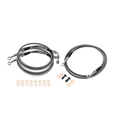 For Harley Electra Ultra Glide ABS 16''-18'' Handlebar Braided Brake Line 14-UP