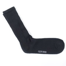 CLUB ROOM 1 PAIR SOFT CUSHIONED REGULAR BLACK CREW SOCKS MENS NEW