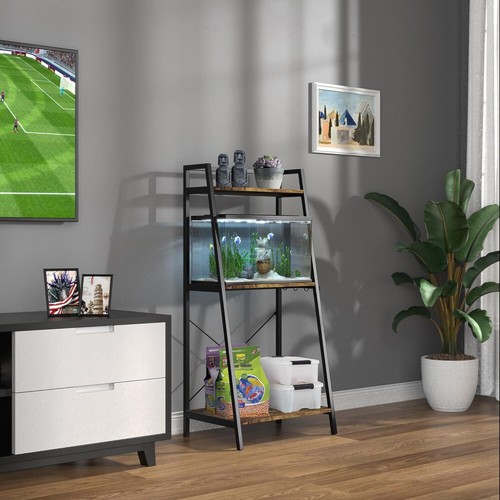 5-10Gal Fish Tank Stand with Plant Shelf Metal Aquarium Stand with Storage Shelf - Picture 4 of 7