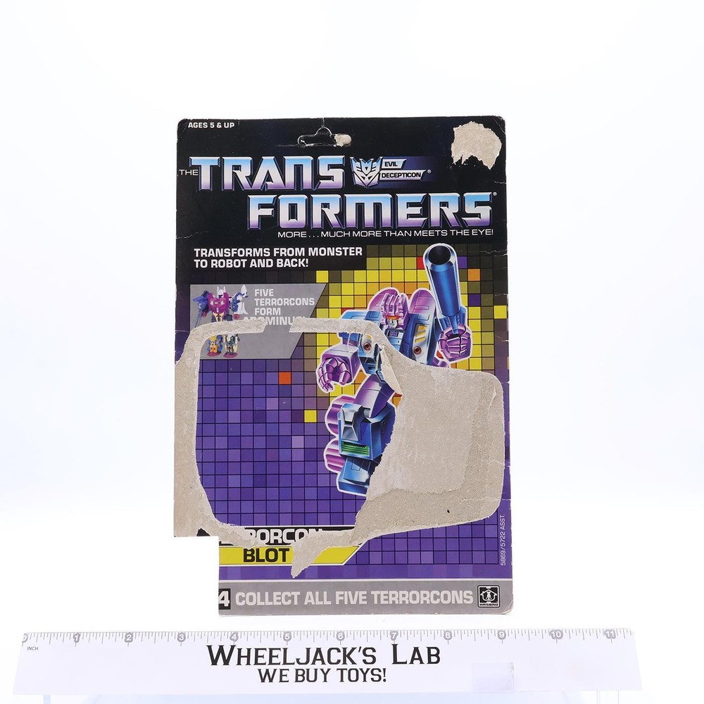 Blot Cardback 1987 Vintage Hasbro G1 Transformers Action Figure
