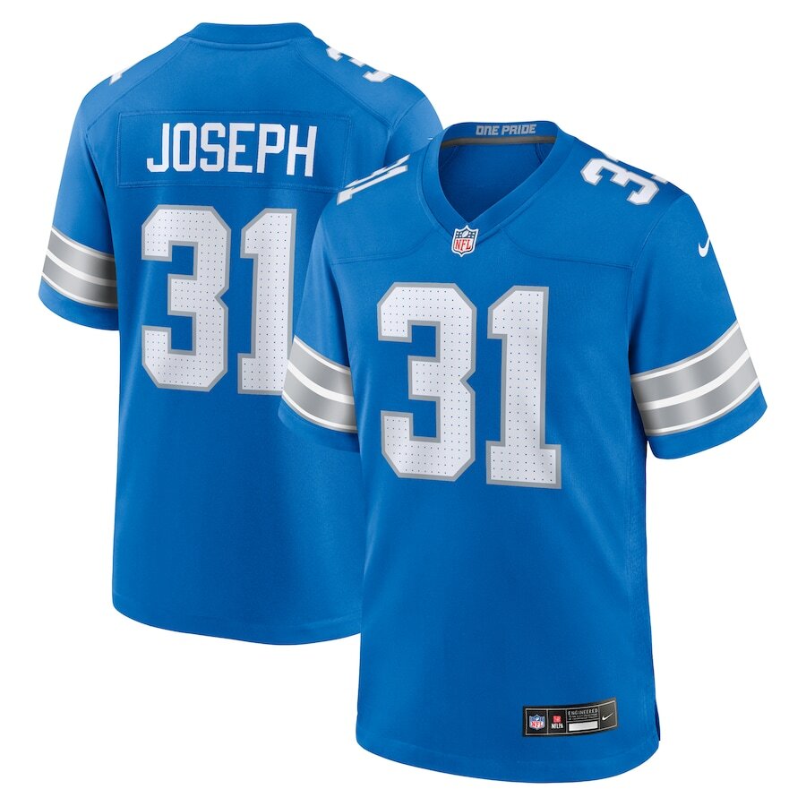 Detroit Lions Kerby Joseph #31 Nike Men's Blue 2025 Official NFL
