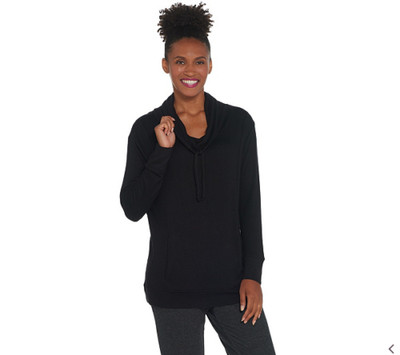 AnyBody Brushed Hacci Cowl Neck Pullover Top-A310152-NEW