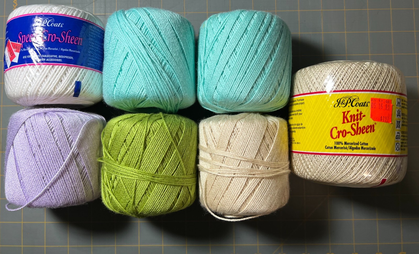 Seven full or partial balls of crochet cotton eBay