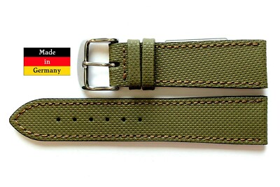  Nautilus Uhrband Leder Uhrenarmband oliv 20, 21, 22, 24mm aus Deutschland / 132