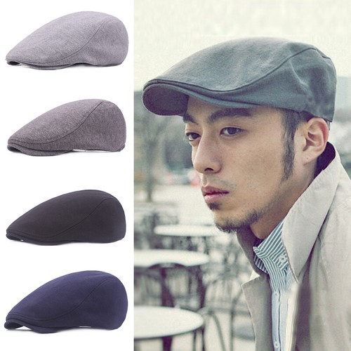 Men Spring Beret Male Peaked Caps 