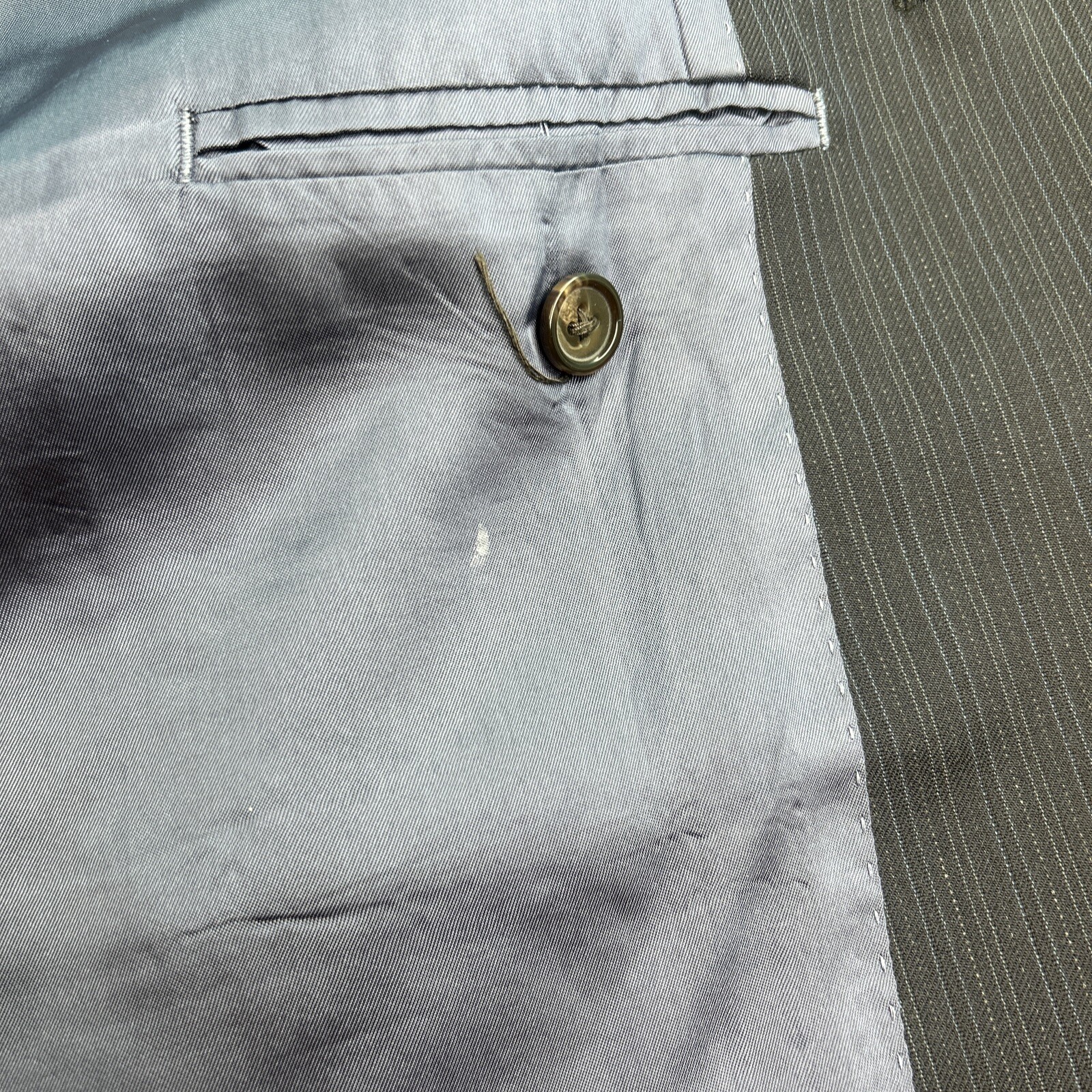 Ralph Ralph Lauren RRL Mens 40R Navy Blue Pinstripe Suit Jacket 100% Wool thumbnail 12