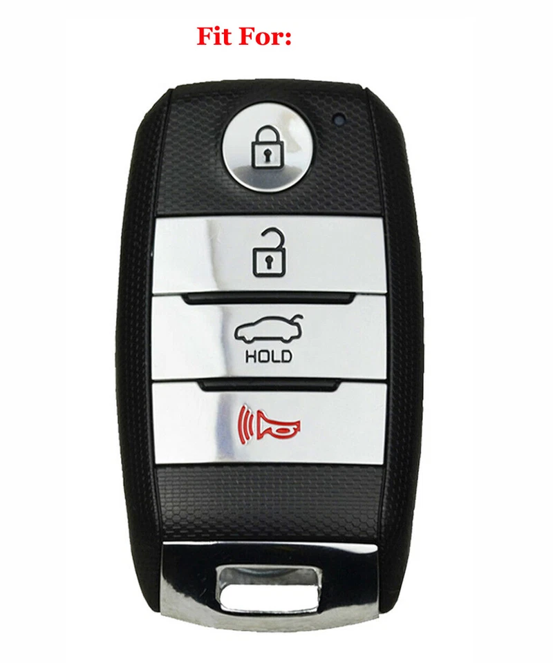 Подходит для KIA Soul Sorento Carens 4 кнопки Smart дистанционный брелок силиконовый чехол - Изображение 2 из 2