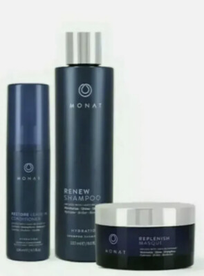 MONAT TRINKSYSTEM. VOLUME SHAMPOO, LEAVE-IN CONDITIONER UND HAARMASKE