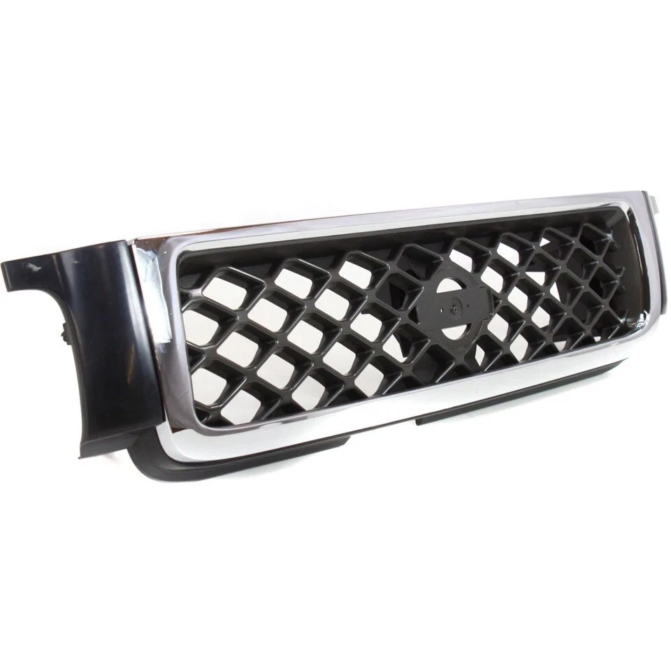 New Chrome Shell with Gray Insert Plastic For 1999-2001 Grille Nissan Pathfinder Foto 4 de 4
