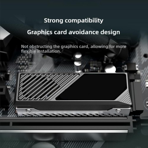 ARGB SSD M'2F Cooling Cooler HeatSink 2280 Brass Heat 9000RPM' Sink T0C2 - Photo 9/14