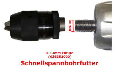 Metabo Schnellspannbohrfutter Futuro Bohrmaschine Akkuschrauber 5/8'' - 16 UN