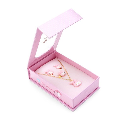 Sanrio Character My Melody Accessory 3 Pcs Set Ring & Necklace Earrings JP - Picture 2 of 14