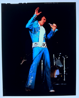 ELVIS PRESLEY Color Photo Transparency LOST PERFORMANCES 1992